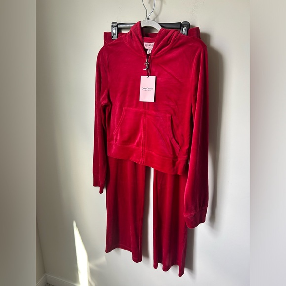 Juicy Couture Pants - Juicy Couture Coco Red Y2K Style Velour Tracksuit